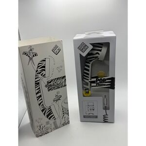 Native Union Pop Phone Retro Handset Emilie Sarnel Zebra Print 3.5mm Jack‎ 2012